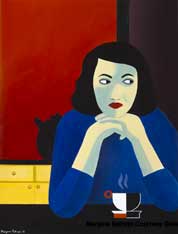 Portrait peint par Marjane Satrapi