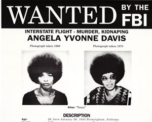 l'affiche wanted Angela Davis du FBI