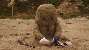 Le bonhomme de sable d'Une bouteille à la mer