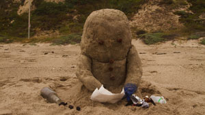 Le bonhomme de sable d'Une bouteille à la mer