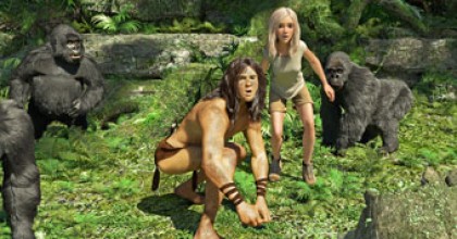 Tarzan et Jane, en blonde, et en 3D