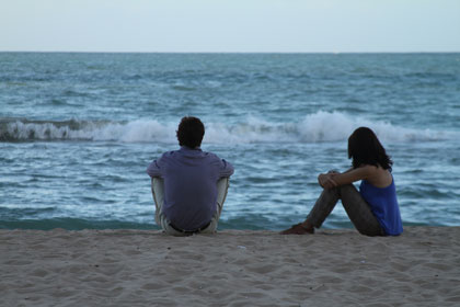 Joao Miguel et Hermila Guedes sur la plage de Recife