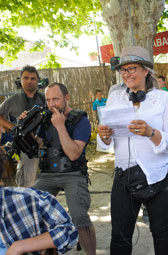 Roselyne Bosch réalisatrice de La Rafle, sur le tournage d'Avis de Mistral