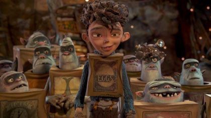 Egg/Oeuf, le héros des Boxtrolls, mi-boîte, mi humain