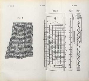 Le brevet d'invention de l'étoffe plissée-ondulée
