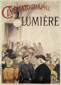 Une affiche de projection Lumière en 1896