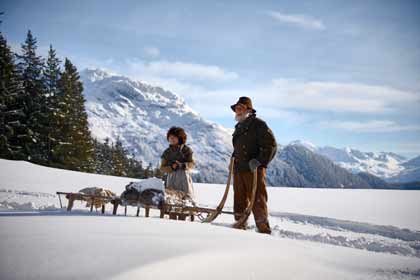 Anuk Steffen (Heidi) et Bruno Ganz (son grand-père)